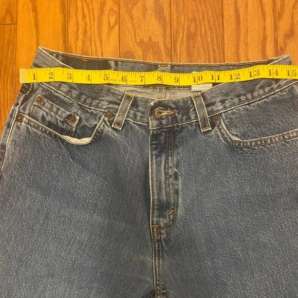Levi's 505 2001 Y2K Vintage Dark Washed Low Rise Straight Leg Jeans, 12 Mis M - Picture 3 of 8